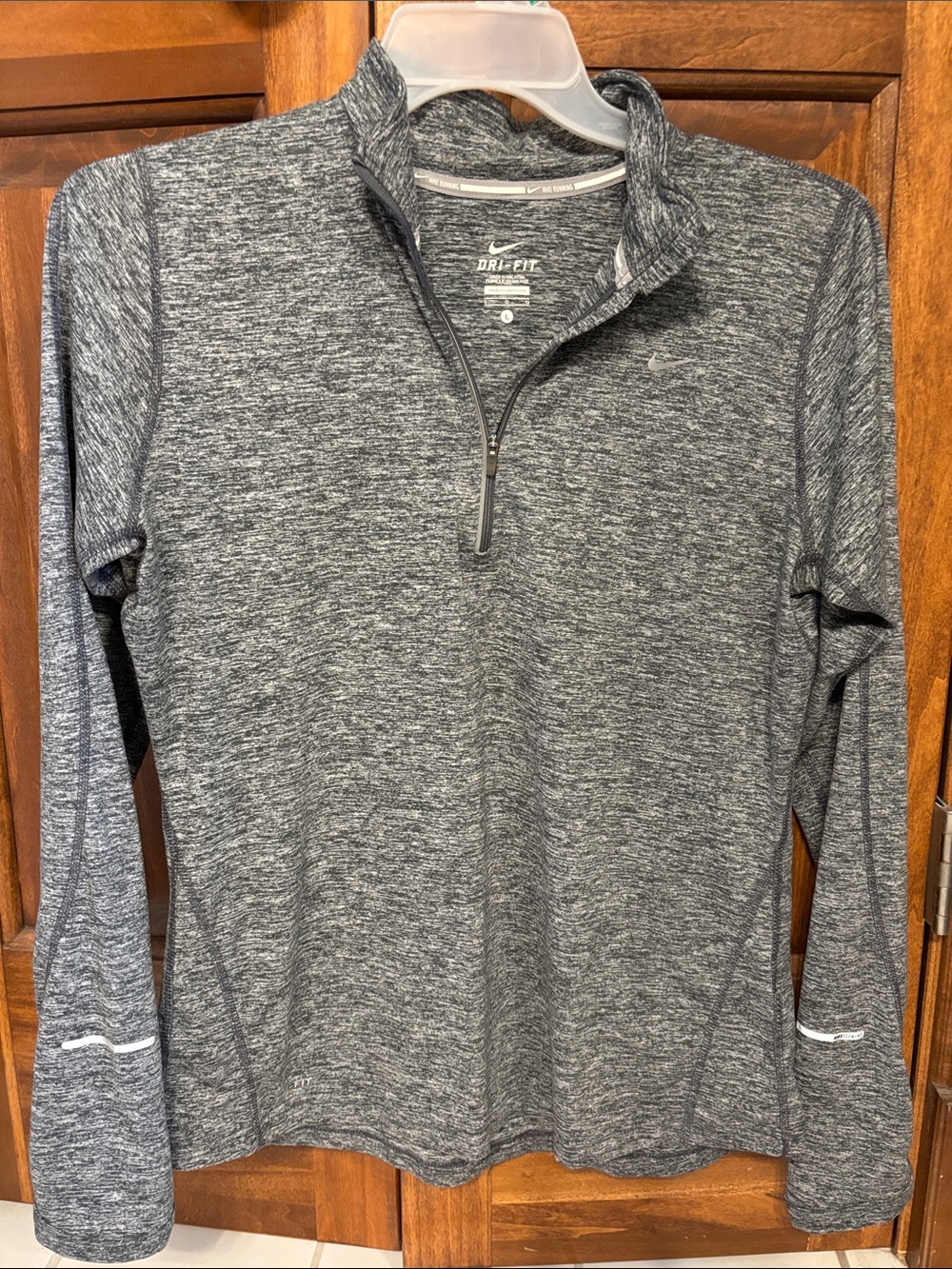 Nike Dri-FIT Heathered Gray Quarter-Zip Pullover